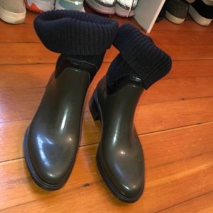 VIALACTEA Olive green rain Boots